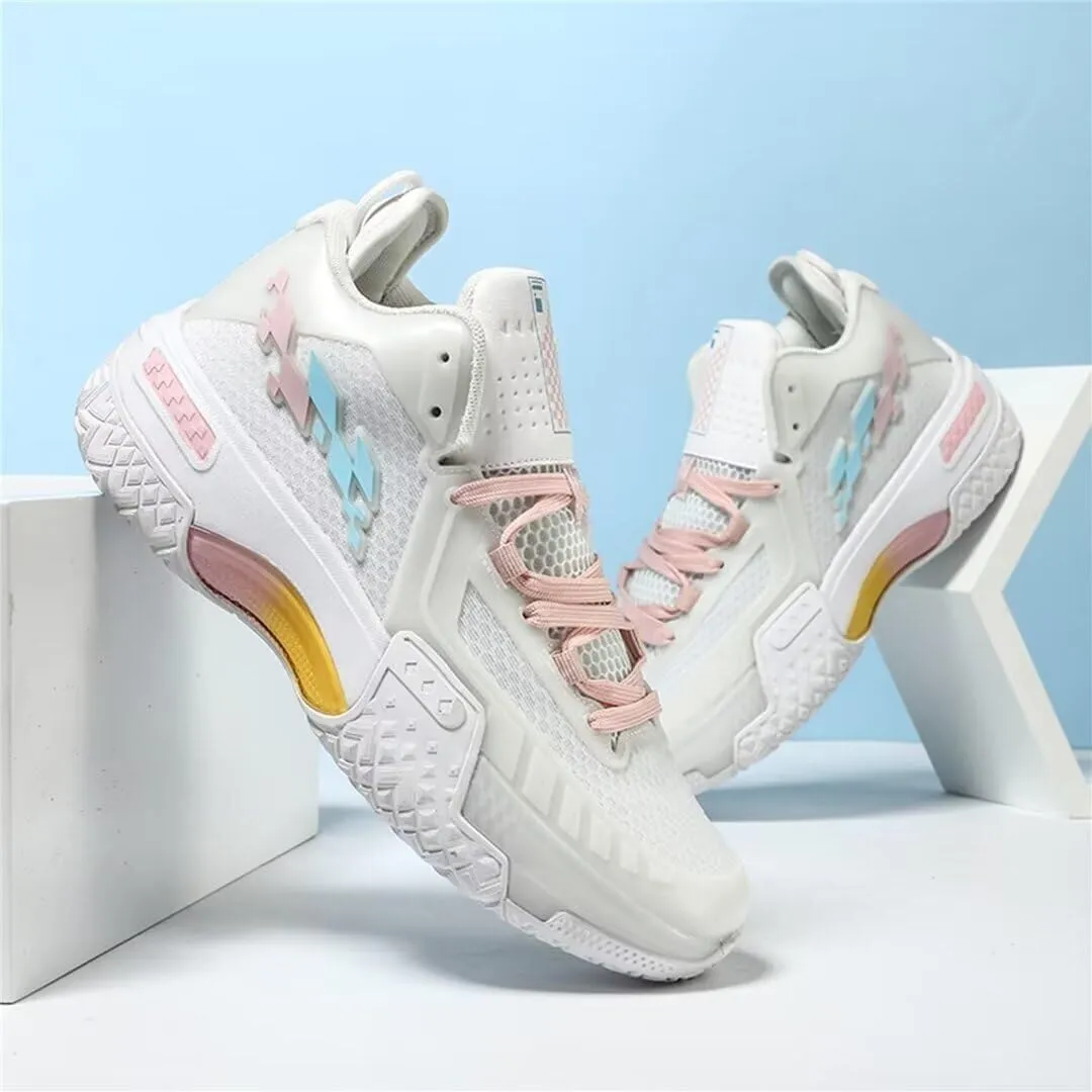 Unisex Basketball Shoes Breathable Lightweight Non Slip Rubber Sole Fashionable Sports Boots