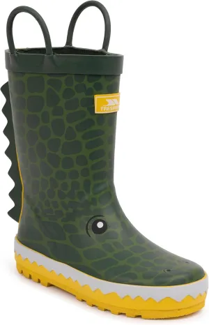 Unisex Kids Rain Boots with Handles, Crocodile, 7 UK