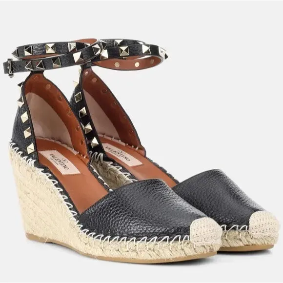 Valentino Garavani "Rockstud Double Espadrille" Sandal