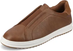 Vance Mens Matteo Slip-on Textured Sneaker Tru Comfort Foam Round Toe Rubber Sole Casual Fashion Shoes Brown 9 Medium Mens US