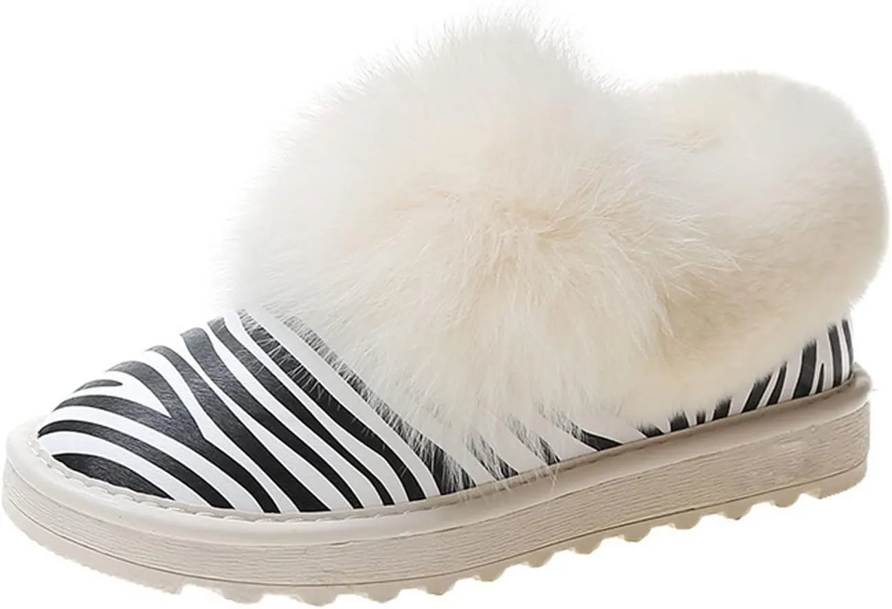 Womens Boots Winter Plush Platform Warm Dress Soft Casual Boots Women Flats Designer Fur Ankle Snow Boots