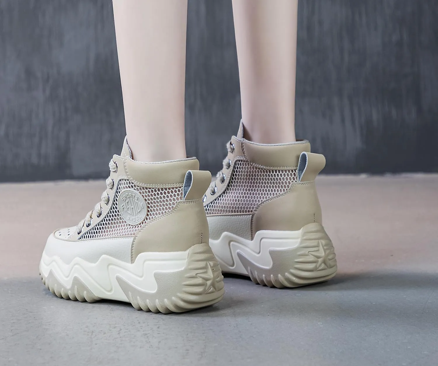 Women's Casual Breathable Platform Sneakers Y2K Comfort Walking Shoes for College Girl Campus
