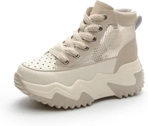 Women's Casual Breathable Platform Sneakers Y2K Comfort Walking Shoes for College Girl Campus