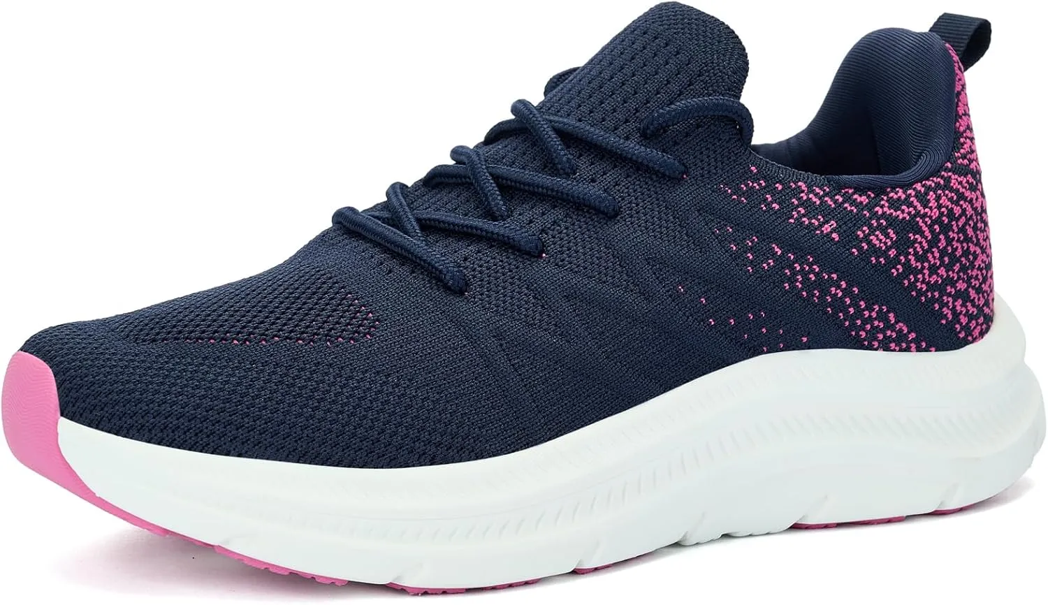 Women's Cushioning Running Shoes - Slip on Memory Foam Comfortable Walking Tennis Sneakers Ladies Athletic Gym Workout Sport Jogging Shoe Lightweight