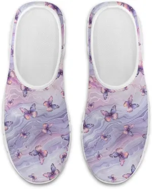 Women's Fashion Sneakers Slip On Walking Loafers Travel Shoes（White Sole）