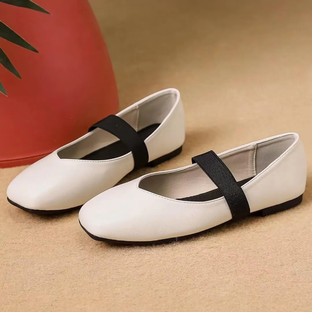Women's Flat Mary Jane Shoes Ankle Strap Round Toe Chinese Style Ballet Flats Casual Walking Shoes