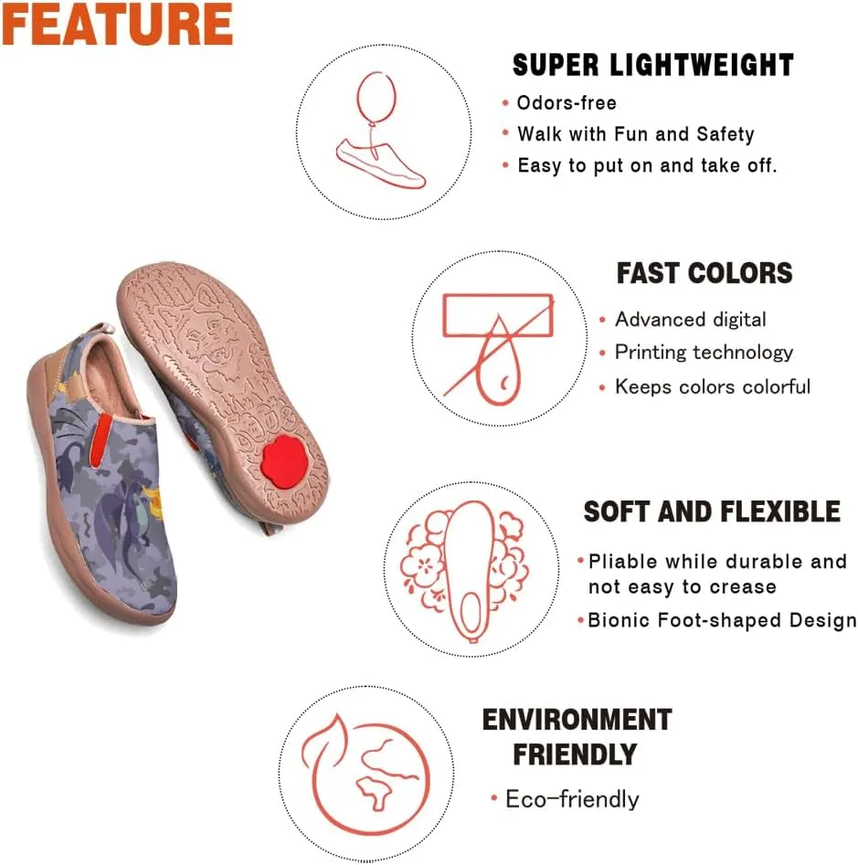Women's Loafers Painted Travel Shoes Slip On Walking Shoes Casual Lightweight Comfort Fashion Sneaker