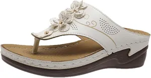 Women's Plus-size Solid Color Flower Casual Comfortable Lunge Sandals