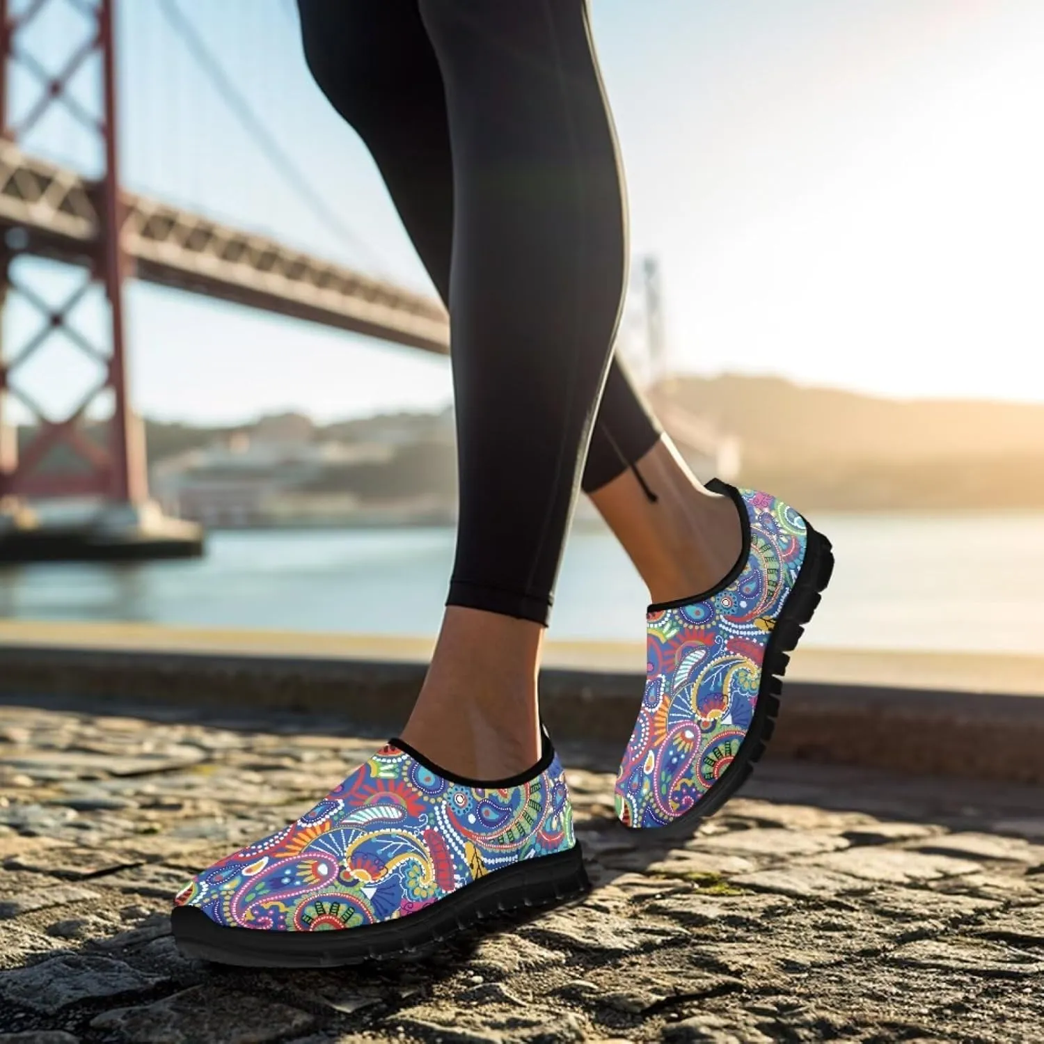 Women's Slip on Sneakers Casual Shoes Loafers Non Slip Breathable Comfortable Walking Sneakers Gifts for Women Girls Black Sole Size 5.5-11.5