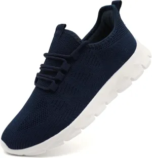 Womens Tennis Running Shoes Walking Comfortable Slip On Breathable Non Slip Athletic Gym Workout Cross Training Fashion Sneakers,Blue Women Size 9.5