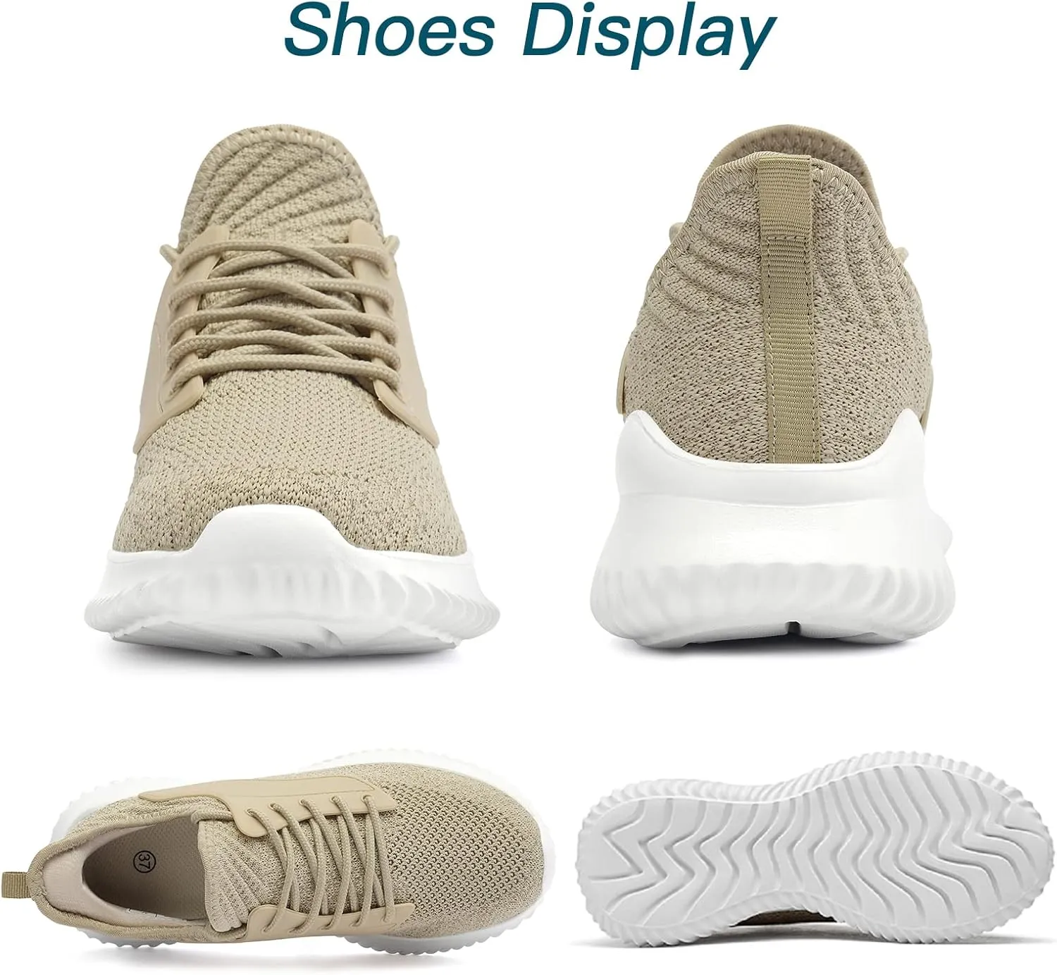 Womens Walking Shoes - Slip On Tennis Running Shoes Memory Foam Lightweight Work Sneakers for Indoor Outdoor Gym