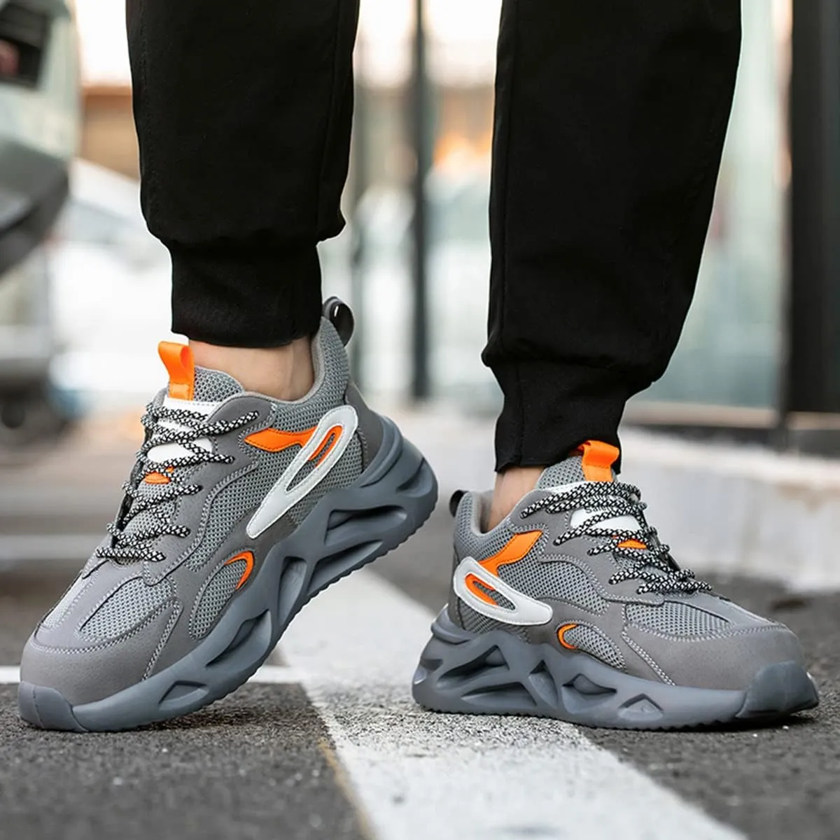 Work Shoes Men Women Breathable Steel Toe Cap Industrial Trainers Lightweight Construction Sneakers Sport Shoes