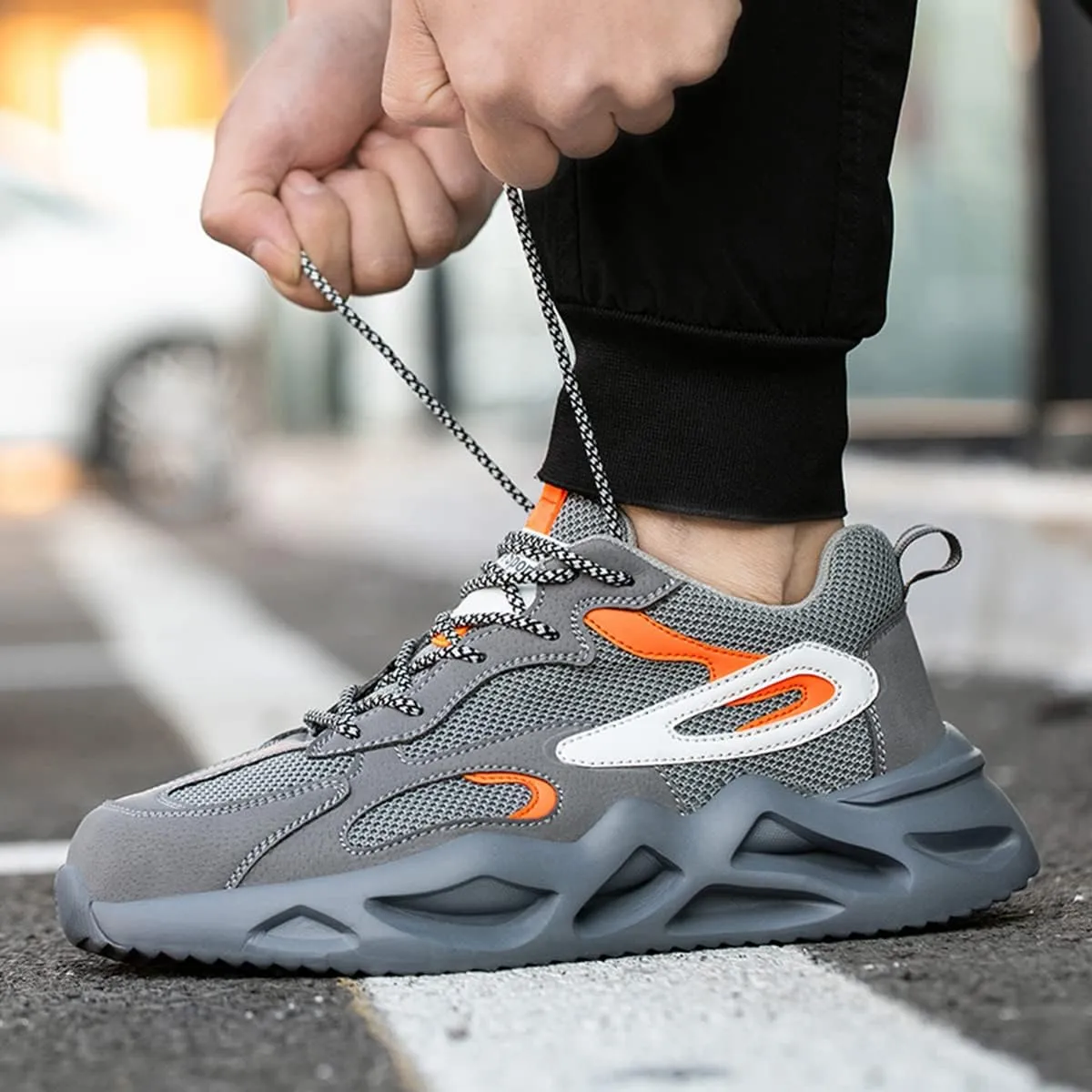 Work Shoes Men Women Breathable Steel Toe Cap Industrial Trainers Lightweight Construction Sneakers Sport Shoes