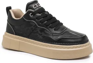 YCMM Lace Up Platform Sneakers for Men Women Lightweight Comfortable Casual Fashion Sneaker Walking Shoes