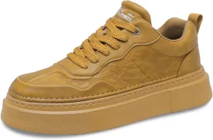 YCMM Lace Up Platform Sneakers for Men Women Lightweight Comfortable Casual Fashion Sneaker Walking Shoes