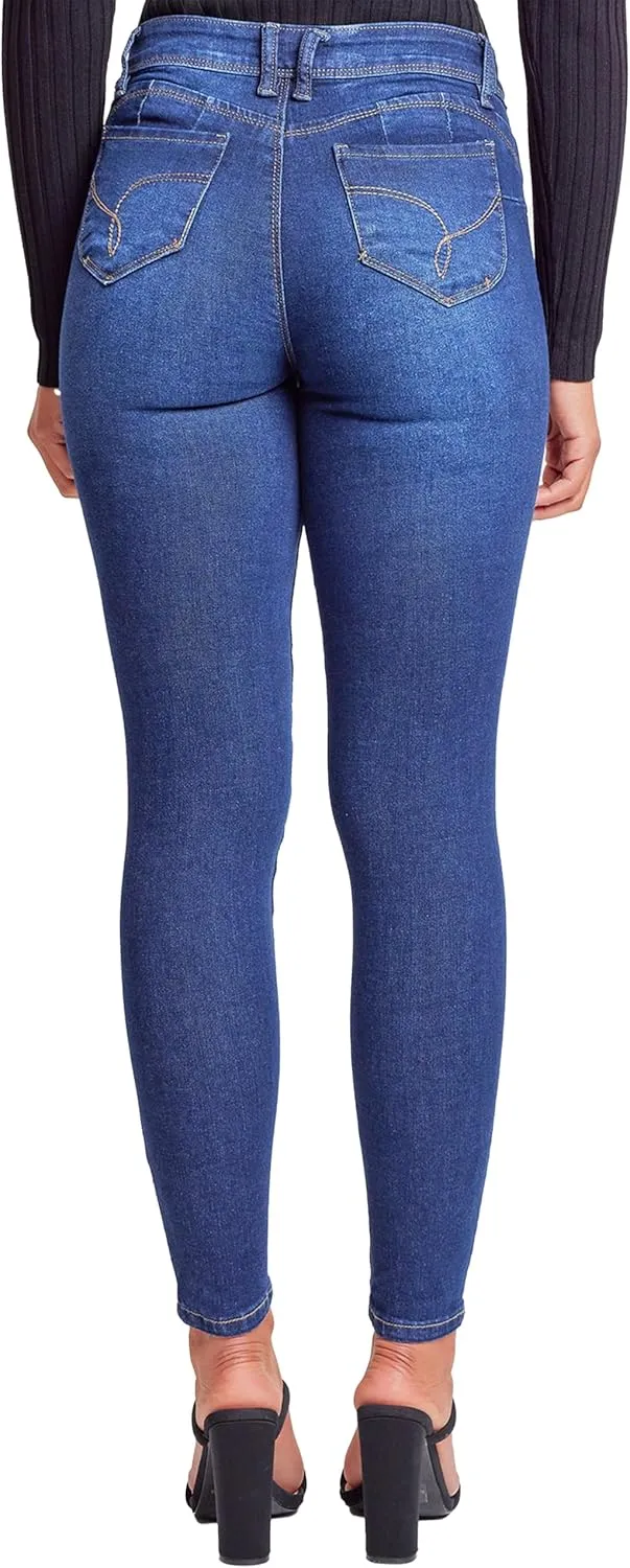 YMI Women's Sustainable Wannabettabutt Skinny Jeans