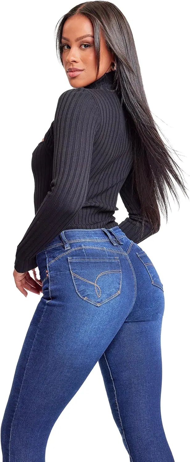 YMI Women's Sustainable Wannabettabutt Skinny Jeans
