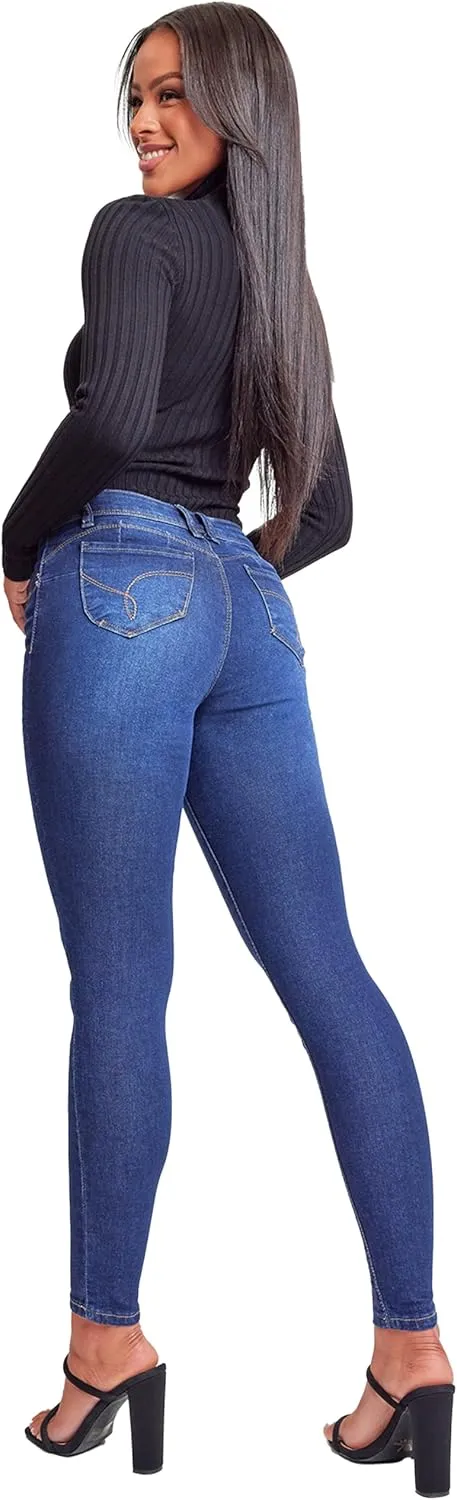 YMI Women's Sustainable Wannabettabutt Skinny Jeans