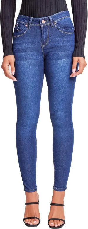 YMI Women's Sustainable Wannabettabutt Skinny Jeans