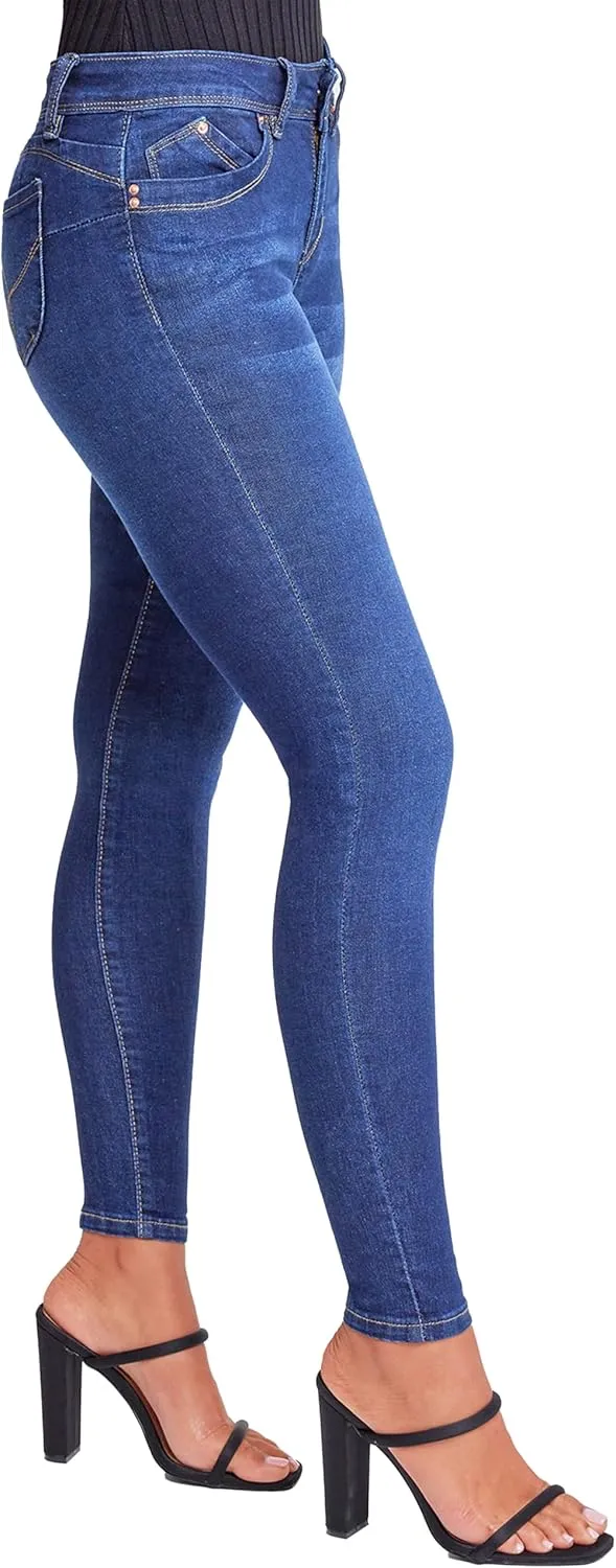 YMI Women's Sustainable Wannabettabutt Skinny Jeans